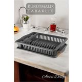 Modacar Bulaşık Durulama Sepeti Tabaklık Bulaşık Kurutmalık Gri Alessi - Renkli