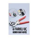 Modacar Kemer Delici Pense 6 Uçlu Saat Kayış Kemer Delme Pensesi
