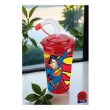 Modacar Pipetli Superman Lisanlı Çocuk Bardağı