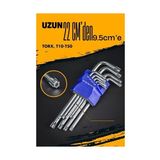 ModaCar Uzun Torx Anahtar Seti Yıldız Alyan Seti - Torx Allen Anahtarı 9 Parça