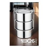 Modacar Xl 18x26 Cm Sefer Tası Paslanmaz Çelik Yemek Kabı