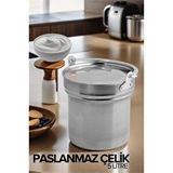 Modacar Yoğurt Bakracı 5 Lt Paslanmaz Çelik Gri