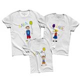 Modacix Aile Tişört Kombini, 3'lü Set İçin Ayrı Ayrı Bedenleri Seçip Sepete Ekleyiniz. Fiyat Tek Fiaytıdır. Anne Baba Erkek Çocuk Kıyafet Kombini (Beyaz, XL, Baba)