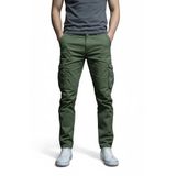 modacix Erkek Kargo Pantolon - Haki Yeşil Likralı Pamuk Erkek Pantolon - Outdoor İş Yürüyüş Erkek Pantolon (Haki, 42)