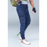 Modacix Kot Lacivert – Erkek Kot Jogger - Beli Lastikli Kargo Pantolon Fermuarsız - 34