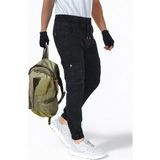 Modacix Kot Siyah – Erkek Kot Jogger - Beli Lastikli Kargo Pantolon Fermuarsız - 32