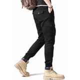 modacix Likralı Siyah Kot Kargo Pantolon - Siyah Kargo Pantolon - Erkek Outdoor Pantolon - Erkek Kot Pantolon (Siyah, 38)