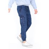 modacix Mavi Kot Kargo Pantolon - Likralı Mavi Kargo Pantolon - Erkek Outdoor Pantolon - Erkek Kot Pantolon (Mavi, 36)