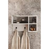 Modadiyos Banyo Bornoz Askılığı & Raf Organizer | Duvara Monte Çok Fonksiyonlu Dolap - Beyaz