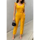 Modafeminen Ayrobin Kumaş Tulum 582156 Sari