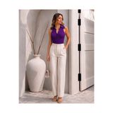 Modafeminen Mor Polo yaka triko bluz TR0315