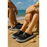 ModaFrato Aqua Step Unisex Suya Dayanıklı Terlik Havuz Deniz Plaj Hastane Terliği - Siyah