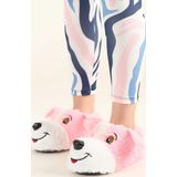 Modafrato KÖPEKLİ Peluş Unisex Hayvanlı Panduf Ev Ayakkabısı Pufidik