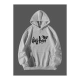 Modagedof Gri Ön HarryPotter Baskılı Oversize Sweatshirt