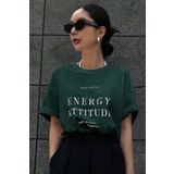 MODAGEN Kadın Oversize T-Shirt Energy Baskılı