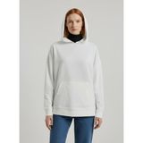 ModaHep Beyaz Oversize Kapüşonlu Kadın Sweatshirt