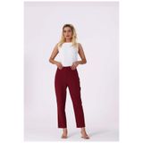 modahira Moda Hira Fermuarlı Bordo Havuç Kesim Pantolon