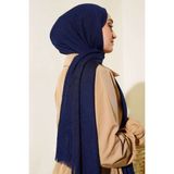 Modakaşmir Bambu Şal (Original, Tesettür Giyim, Pamuklu, Hafif, Rahat, Şık, Yüksek Kalite, Hijab, Shawl, Lux) - Lacivert
