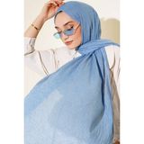 Modakaşmir Bambu Şal (Original, Tesettür Giyim, Pamuklu, Hafif, Rahat, Şık, Yüksek Kalite, Hijab, Shawl, Lux) - Mavi