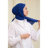 Modakaşmir Bambu Şal (Original, Tesettür Giyim, Pamuklu, Hafif, Rahat, Şık, Yüksek Kalite, Hijab, Shawl, Lux) - Saks Mavi