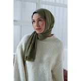 Modakaşmir Neo Pamuk Şal Yeşil Çay Renkli Kadın Kullanımı İçin Yumuşak Pamuklu Kumaş