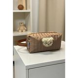 Modakids Bebek Kirli Temiz Islak Organizer Çantası Çocuk Kıyafet Çamaşır Anne Kadın Makyaj Alezli Çantası - Kahverengi