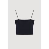 Modal Askılı Crop Basic Atlet Lacivert
