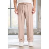 Modal Kumaş Rahat Kalıp Düz Paça Jogger Erkek Pantolon - Bej