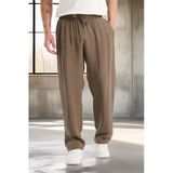 Modal Kumaş Rahat Kalıp Düz Paça Jogger Erkek Pantolon - Vizon