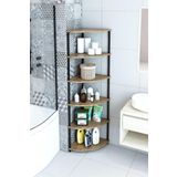 Modalanka 6 Raflı Köşe Banyo Dolabı Banyo Kileri Banyo Düzenleyici Banyo Rafı Üçgen