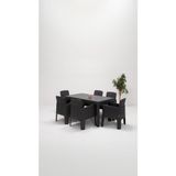 ModaLife Apex 90 x 150 Bahçe&balkon&teras Mobilyası – Antrasit - Dikdörtgen