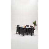 ModaLife Apex 90 x 150 Camlı Bahçe&balkon&teras Mobilyası - Antrasit - Dikdörtgen