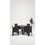 ModaLife Apex Mindersiz Bahçe&balkon&teras Mobilyası - Antrasit - Kare - 1