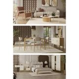 Modalife Eco Bohem Üçlü Midi Düğün Paketi - Oturma Grubu / Yatak Odası Takımı / Yemek Odası Takımı