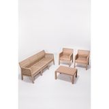ModaLife Lara Mindersiz / 3 1 1 S Bahçe Takımı Balkon - Bahçe - Teras Mobilyası / Cappucino - Renkli