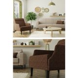 Modalife Mitra 3+1 Salon&oturma Odası Koltuk Takımı - Krem&Kahve