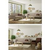 Modalife Mitra 3+3+1 Salon&oturma Odası Koltuk Takımı - Krem&Kahve