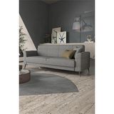 ModaLife Mitra Üçlü Kanepe Modern Tasarım Gri Keten Sandıklı Yataklı 213 cm Derinlik 74 cm