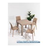 Modalife Rattan Home Bahçe Balkon Masa Takımı-cappucino