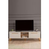 Modalife White 160X35 2 Kapaklı Tv Sehpası - Beyaz