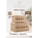 MODALİN 4 Lü Banyo Havlusu Seti Dora Bej - 70x140cm X2 / 50x90cm X2