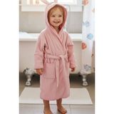 Modalin Tavşan Kulaklı Kız Erkek Çocuk Bornozu Lupi Pembe - 3 - 4 Yaş