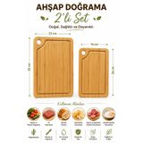 modalonga size ne lazım? Ahşap Doğrama Tahtası 2'li Set Bambu Kesme Tahtası Sebze Et Ekmek Doğrama