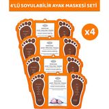 Modalucci Limon Esanslı Tek Kullanımlık Çorap Tipi Ayak Peeling Maskesi 4'lü Yoğun Nemlendirici Ferahlatıcı