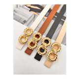 MODAM HİFA 4' lü Burgulu Gold Tokalı Kadın Kemer Pantolon Kemeri Elbise Kemeri Gömlek Kemeri Ceket Kemeri