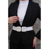 MODAM HİFA Deri Kaplama Elastik Kemer Kadın Kemer Elbise Kemeri Gömlek Kemeri Ceket Kemeri Vücut Kemeri mh002627755