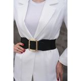 MODAM HİFA Gold Tokalı Elastik Kemer Korse Kemer Elbise Kemeri Gömlek Kemeri Ceket Kemeri