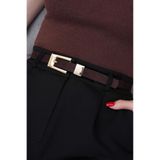 MODAM HİFA Gold Tokalı Süet Kemer Kadın Kemer Pantolon Kemeri Elbise Kemeri Gömlek Kemeri mh00228369