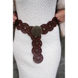 MODAM HİFA Vintage Tarzı Kadın Kemer Kovboy Kemer Elbise Kemeri Gömlek Kemeri Zımbalı Kemer Bel Kemeri