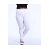 ModamarkReal Kadın Kot Tayt Pantolon Beli Lastikli / Toparlayıcı /yüksek Bel /büyük-küçük-beden Koyu Beyaz